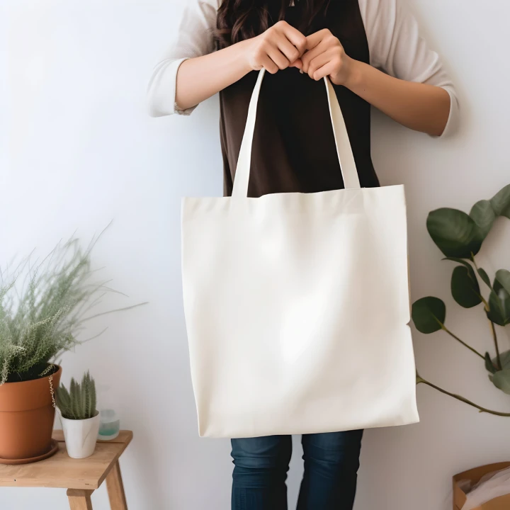 Khách hàng dùng lại túi canvas hàng ngày